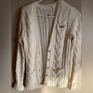 Cream Hollister cardigan